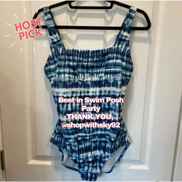 Speedo Other - 🎉 HP 🎉  Speedo Blue Tie-Dye One Piece Swimsuit
